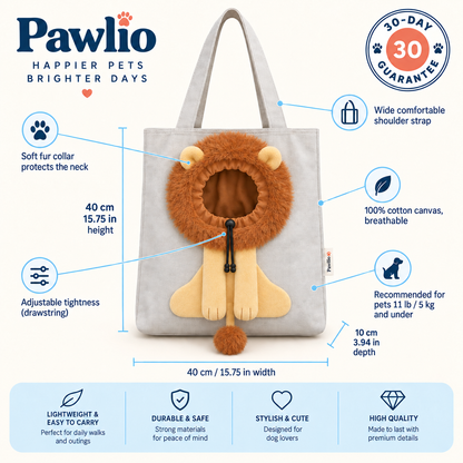 Pawlio Peek-A-Paw™ Pet Carrier Tote